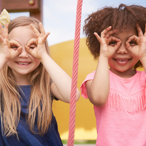 two children displaying positive behavior